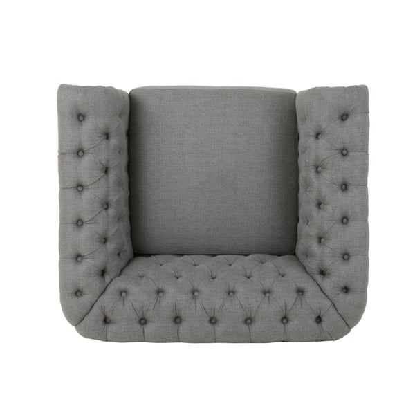 Gdf Studio Leila Chesterfield Fabric Club Chair