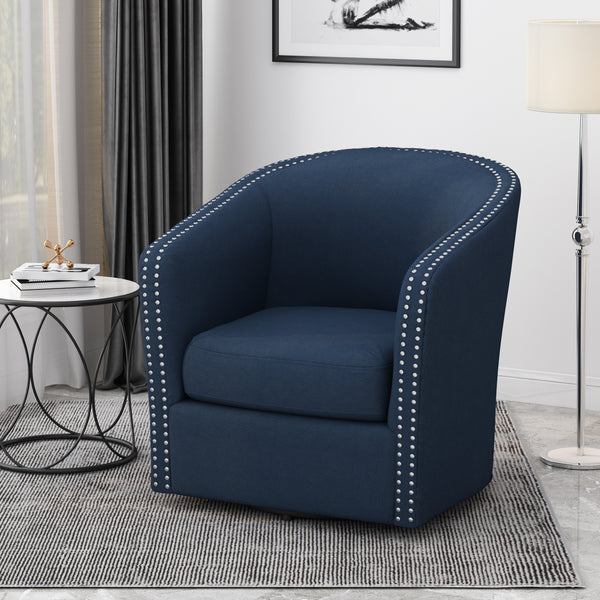 gdf studio Leily Contemporary Fabric Swivel Chair