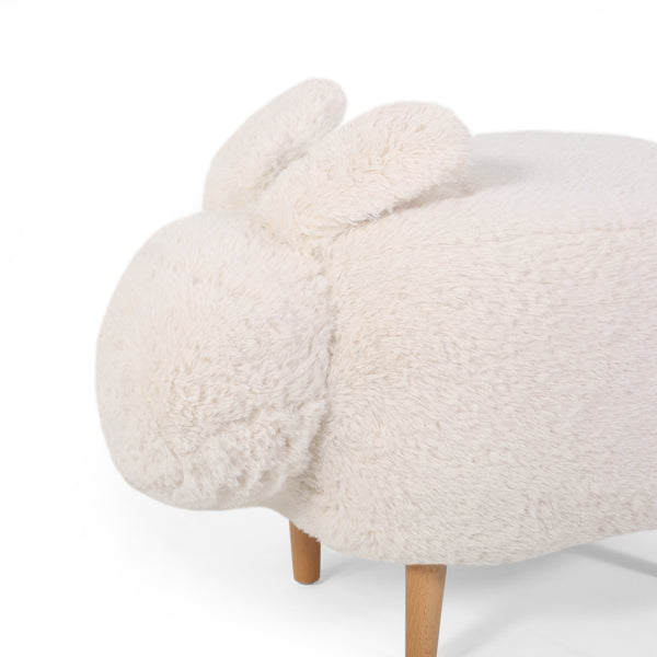 Gdf Studio Leona Fabric Kids Bunny Ottoman Stool