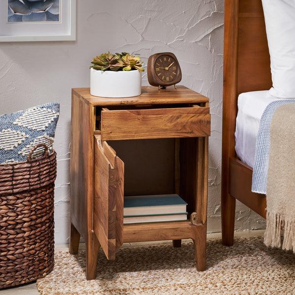 Gdf Studio Letitia Modern Acacia Wood Side Table