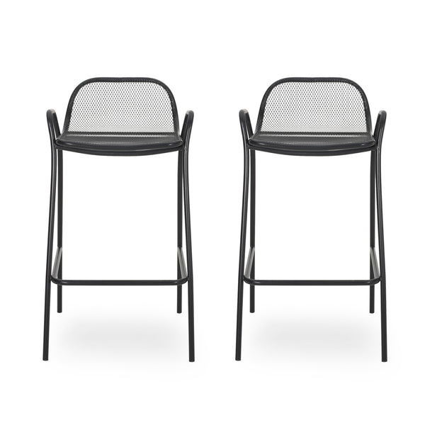 gdf studio Linda Modern Iron Barstool (Set of 2)