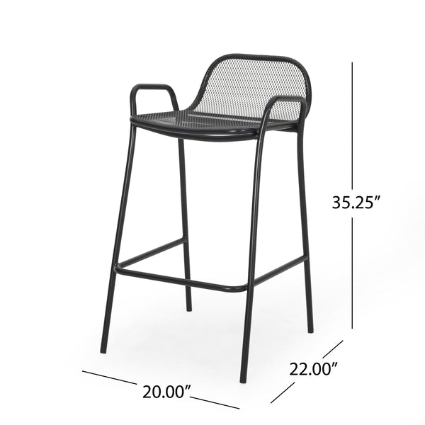 Gdf Studio Linda Modern Iron Barstool (Set Of 4)