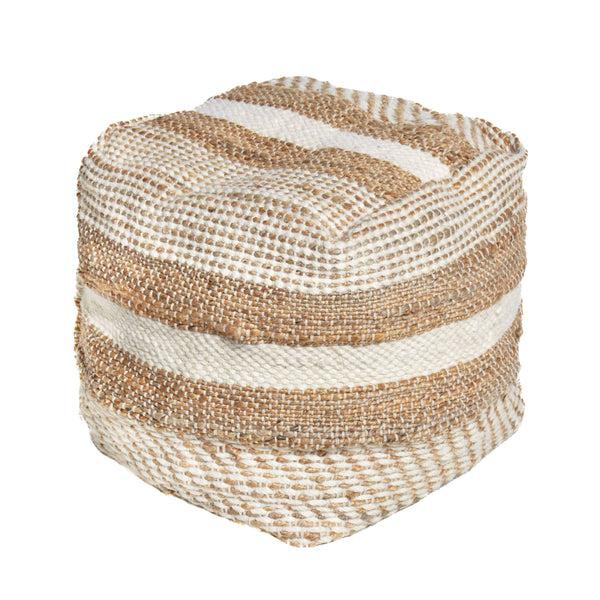 Gdf Studio Lola Boho Handcrafted Fabric Cube Pouf