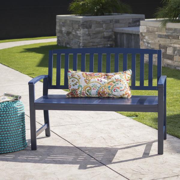 gdf studio Lola Outdoor Acacia Wood Bench