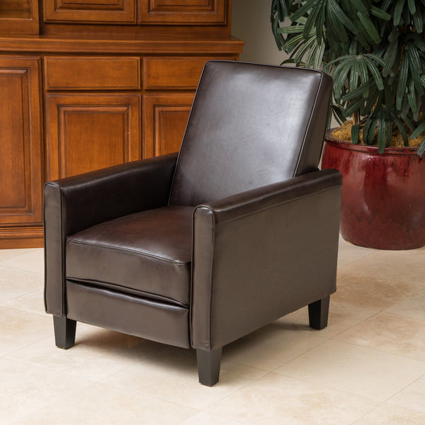 Gdf Studio Lucas Modern Leather Recliner Chair