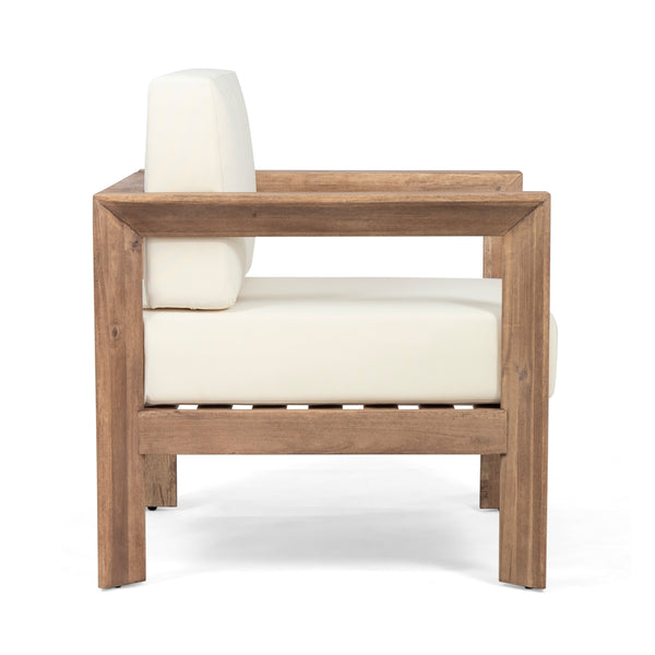Gdf Studio Lucia Outdoor Acacia Wood Club Chair