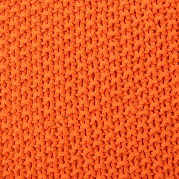 Gdf Studio Lucy Knitted Cotton Square Pouf