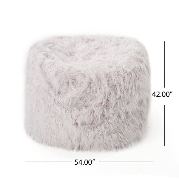 Gdf Studio Lycus Faux Fur Bean Bag Chair