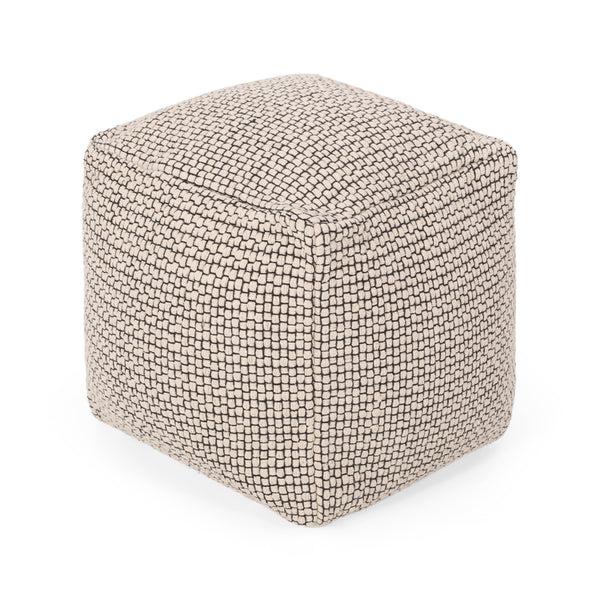 gdf studio Maclain Boho Fabric Cube Pouf