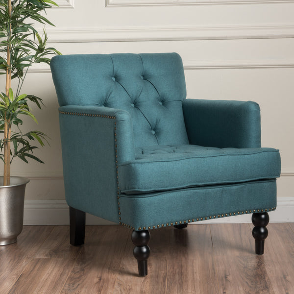 Gdf Studio Madene Tufted Back Fabric Club Chair