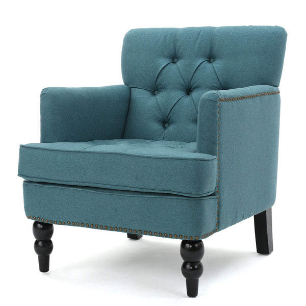 gdf studio Madene Tufted Back Fabric Club Chair