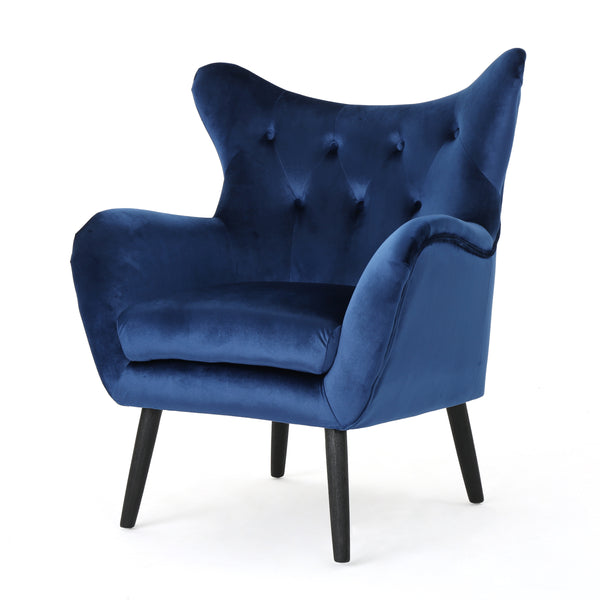 gdf studio Mae Velvet Tufted Wingback Armchair