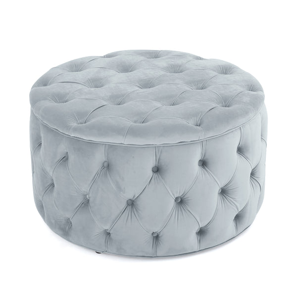 Gdf Studio Maelyn Plush New Velvet Ottoman