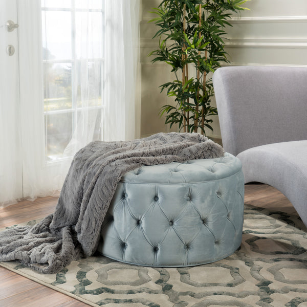 Gdf Studio Maelyn Plush New Velvet Ottoman