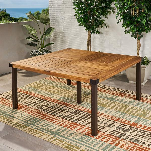 Gdf Studio Maggie Outdoor Acacia Wood Dining Table