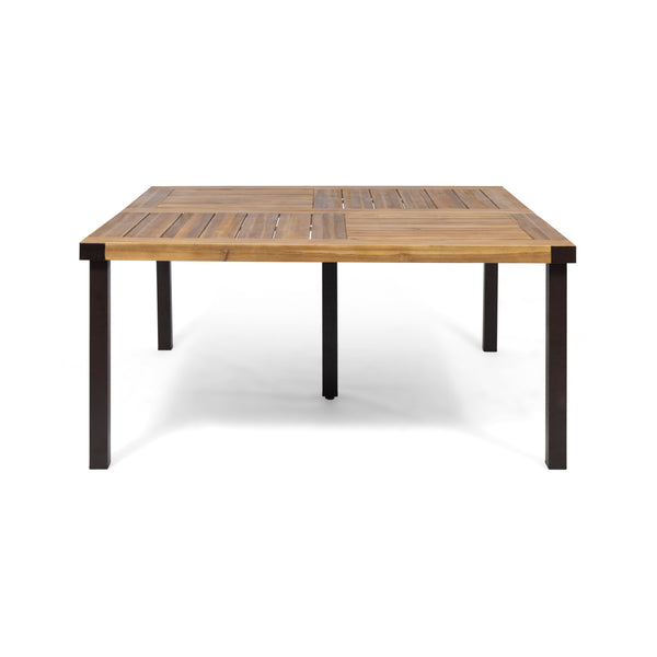 gdf studio Maggie Outdoor Acacia Wood Dining Table