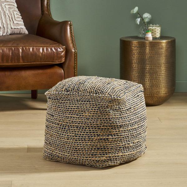 gdf studio Maja Boho Handcrafted Fabric Pouf