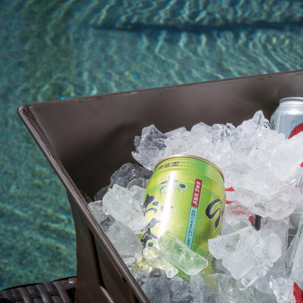 Gdf Studio Maja Multi-Brown Wicker Bar Cart