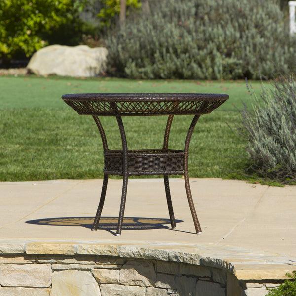 Gdf Studio Malibu 5pc Outdoor Wicker Dining Set