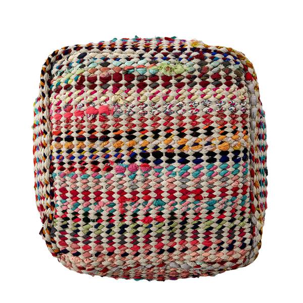 Gdf Studio Marcela Handcrafted Boho Fabric Pouf