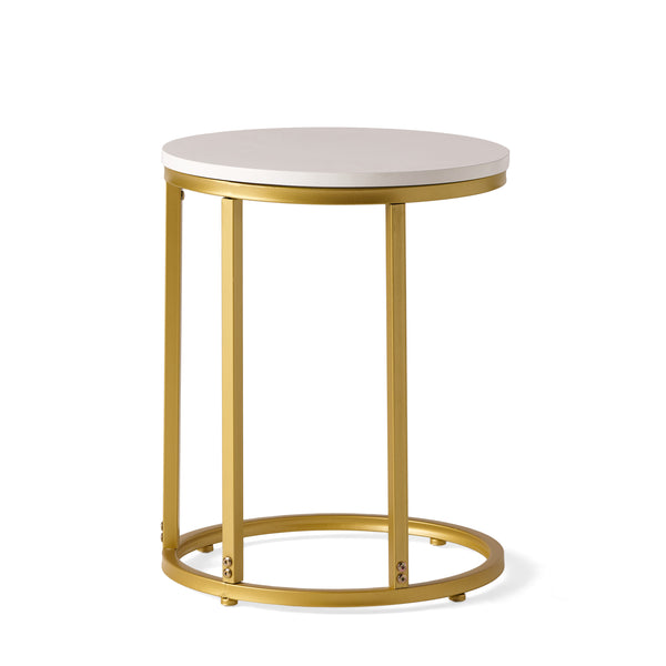 gdf studio Mcgill Modern Glam C-Shaped End Table