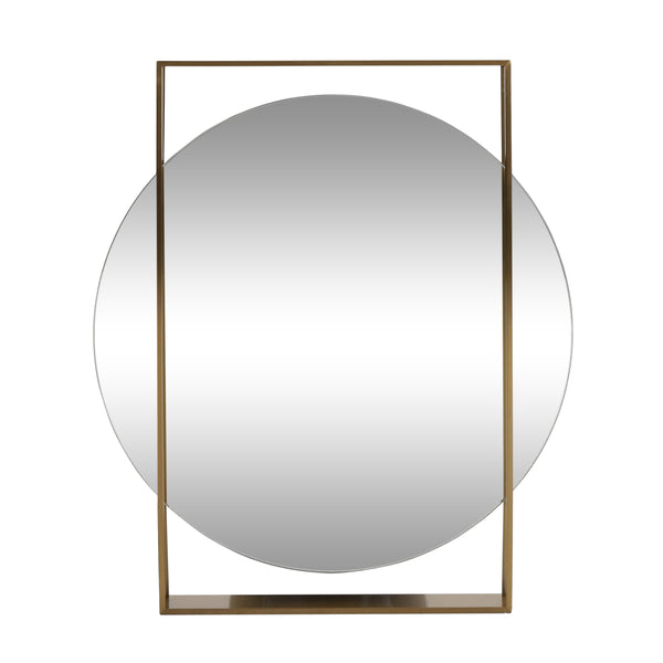 Gdf Studio McNeal Modern Round Framed Wall Mirror