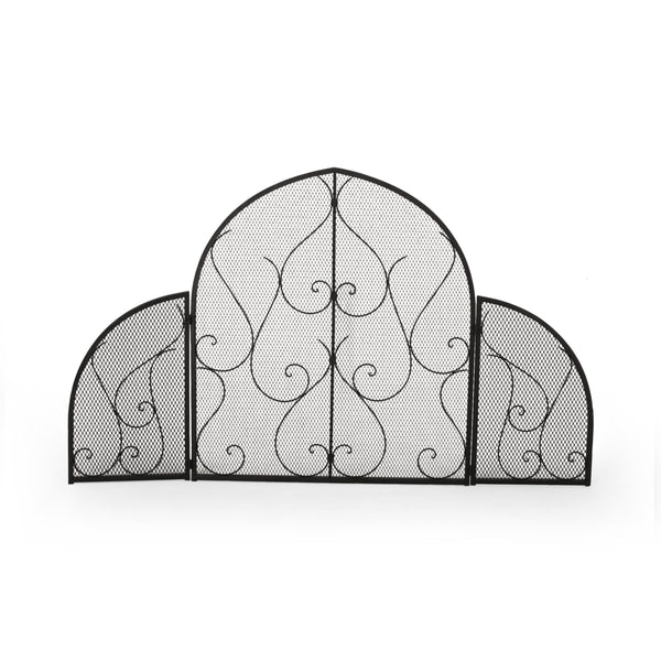 Gdf Studio Melik Modern Iron Fireplace Screen