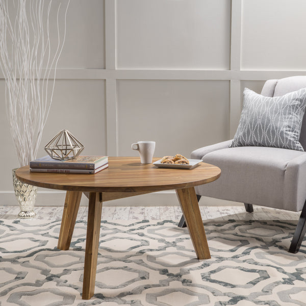 Gdf Studio Mimaya Wood Round Coffee Table