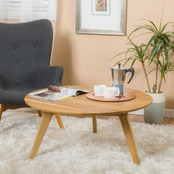 Gdf Studio Mimaya Wood Round Coffee Table
