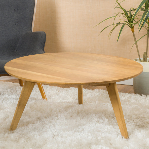 Gdf Studio Mimaya Wood Round Coffee Table