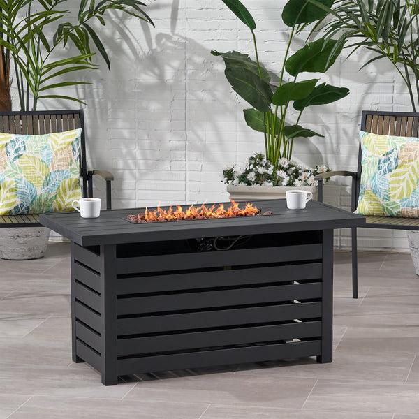 Gdf Studio Moira Rectangular Iron Fire Pit