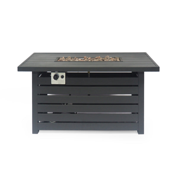 gdf studio Moira Rectangular Iron Fire Pit