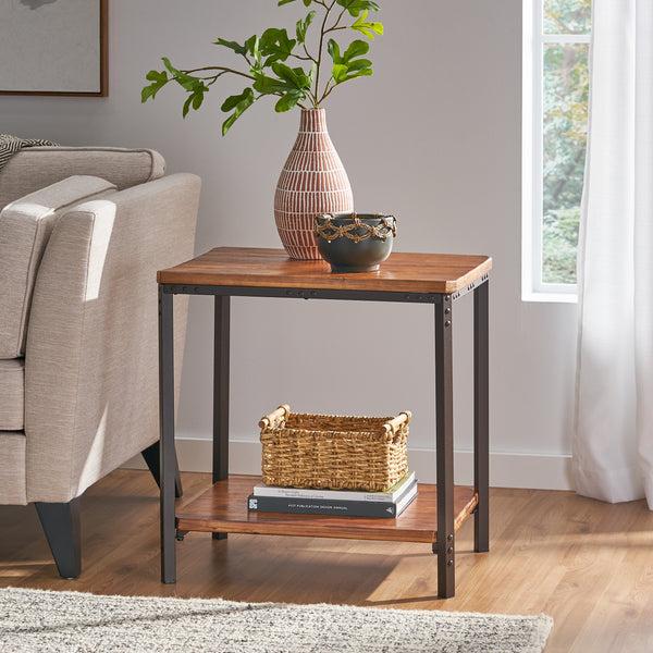Gdf Studio Moorhead Wood Finish Side Table