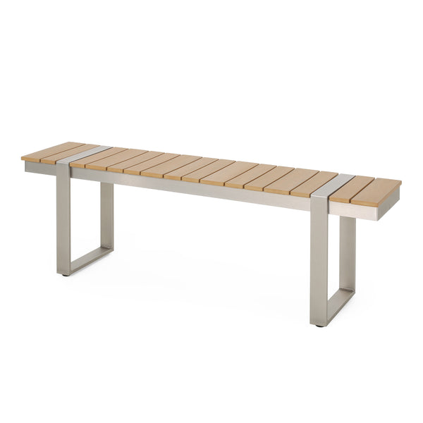 Gdf Studio Mora Outdoor Aluminum Dining Bench
