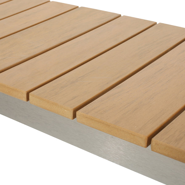 Gdf Studio Mora Outdoor Aluminum Dining Bench