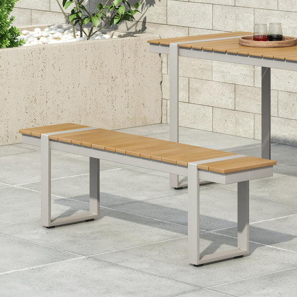 gdf studio Mora Outdoor Aluminum Dining Bench