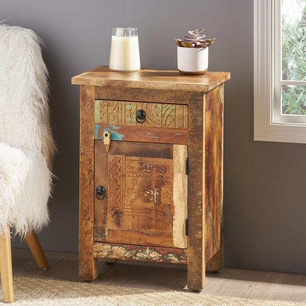 Gdf Studio Nancy Distressed End Table