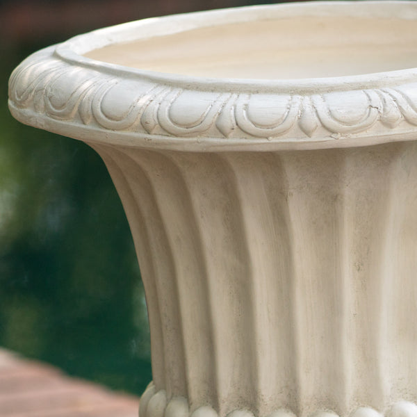 Gdf Studio Napoli Antique White Stone Planter