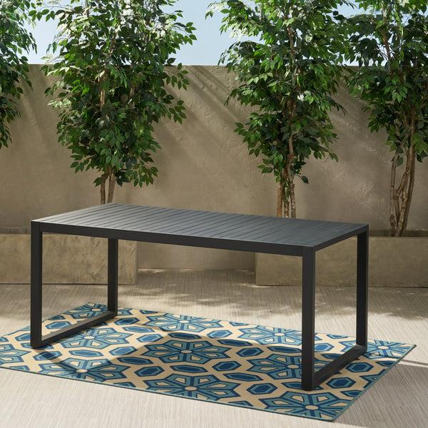 Gdf Studio Nealie Outdoor Aluminum Dining Table