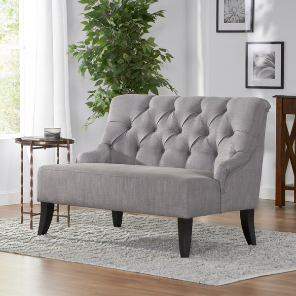 Gdf Studio Nicoletta Fabric Settee Loveseat