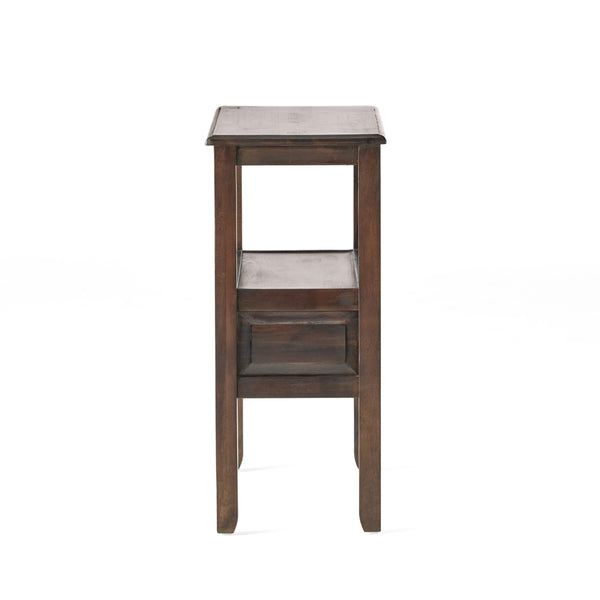 Gdf Studio Noah Brown Mahogany Wood Accent Table