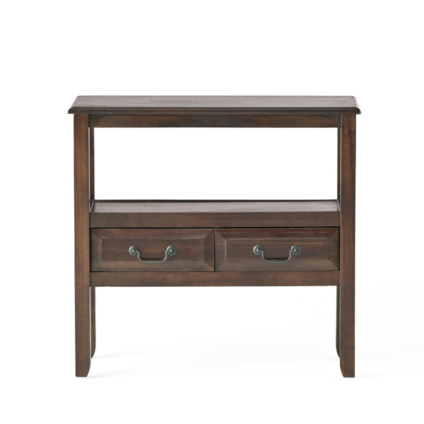 gdf studio Noah Brown Mahogany Wood Accent Table