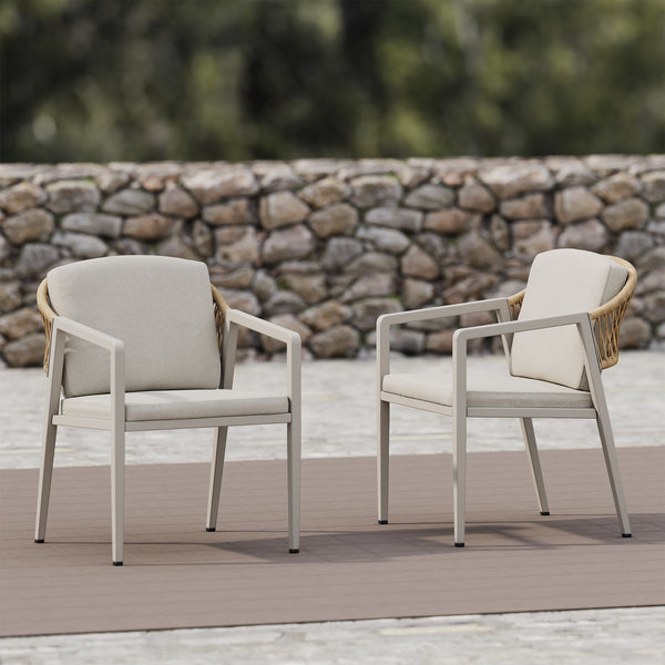 gdf studio Oakley 2-Piece Outdoor Dining Chair set