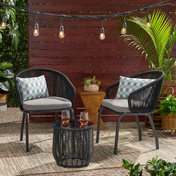 Gdf Studio Ola Outdoor Modern 2 Seater Chat Set