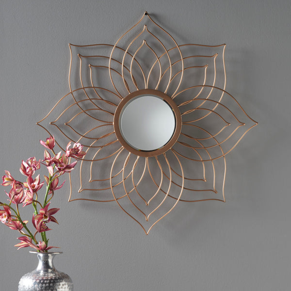 Gdf Studio Ophelia Floral Finished Wall Mirror