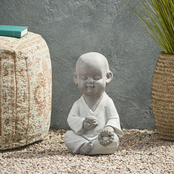 Gdf Studio Orwell Outdoor Monk Garden Statue Gray