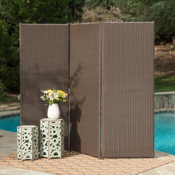 Gdf Studio Osage Outdoor Wicker Privacy Screen