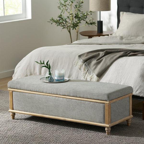 Gdf Studio Osgood White Storage Ottoman