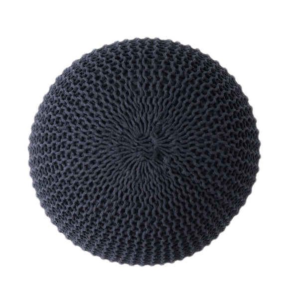 Gdf Studio Patty Traditional Knitted Cotton Pouf