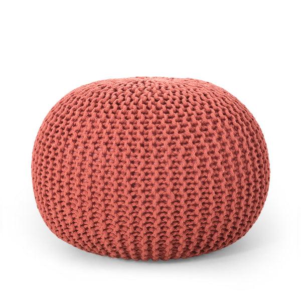 Gdf Studio Poona Hand Knitted Artisan Pouf